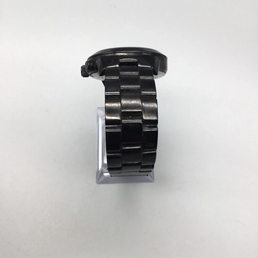 Michael Kors Breken Womens Watch 40mm Black Chronograph MK-6302 New Battery 7.5" - Picture 4 of 15